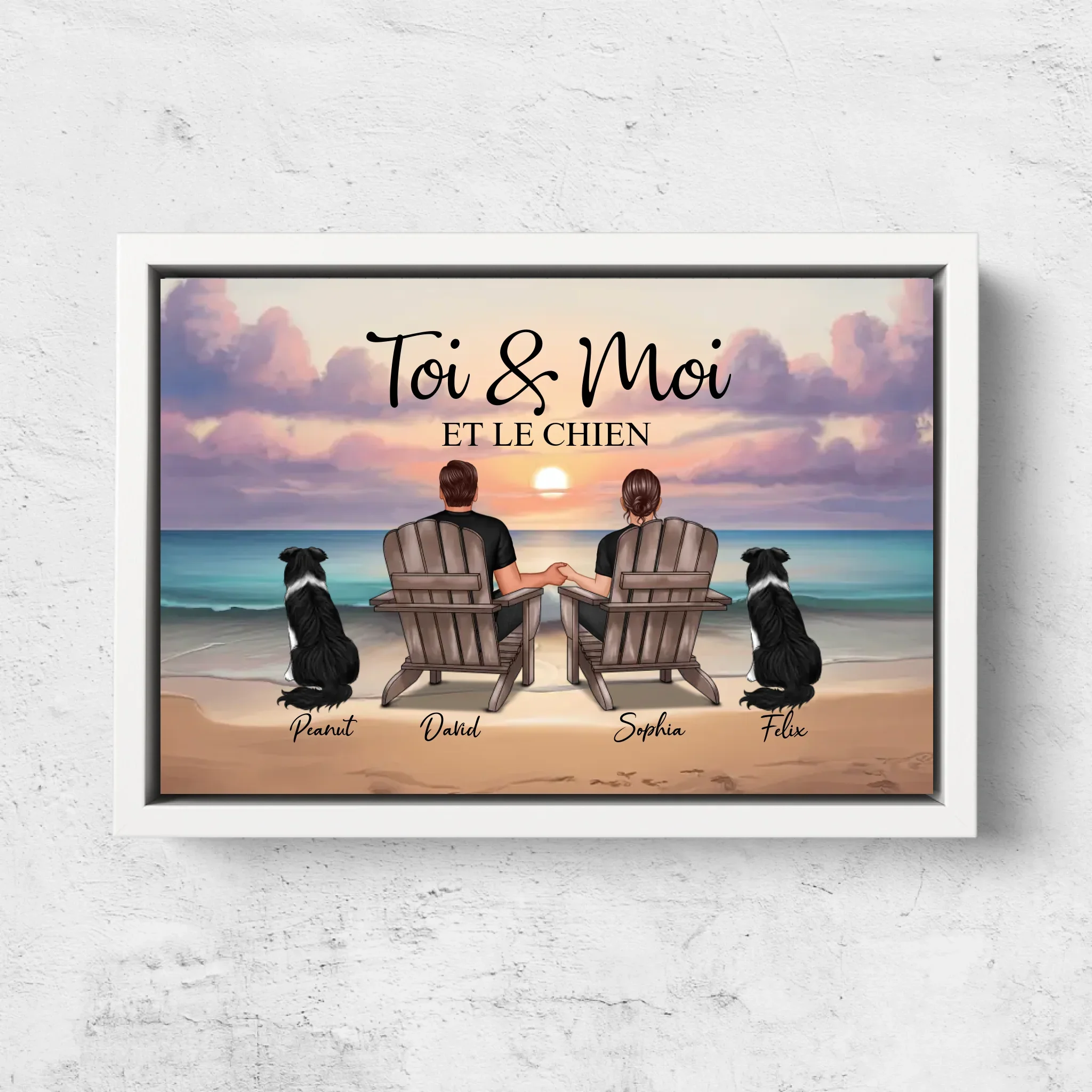 Toile personnalisée “Toi et moi et notre animal de compagnie” - Image 8