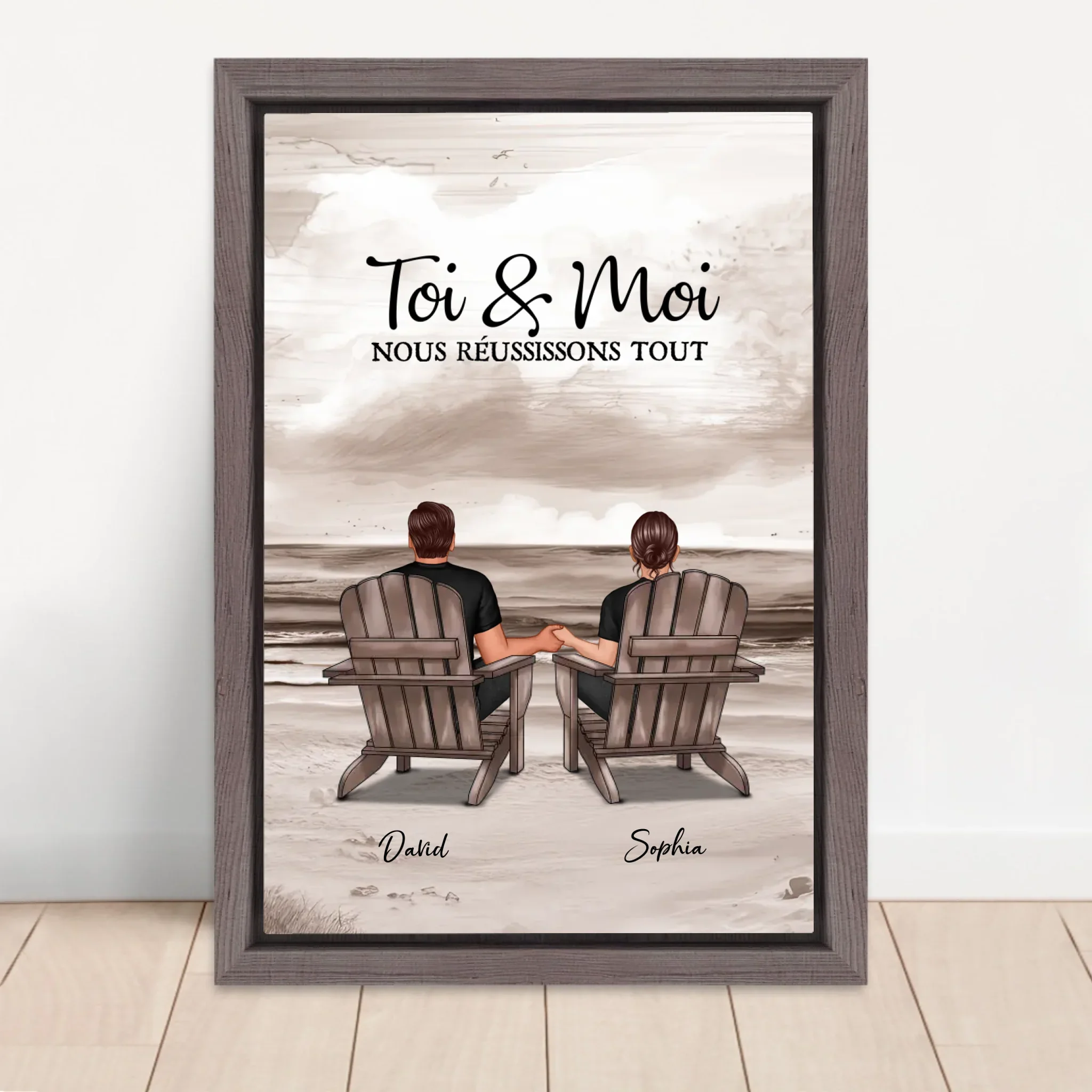 Toile personnalisée – Toi et moi, on gère ça – vertical - Image 5