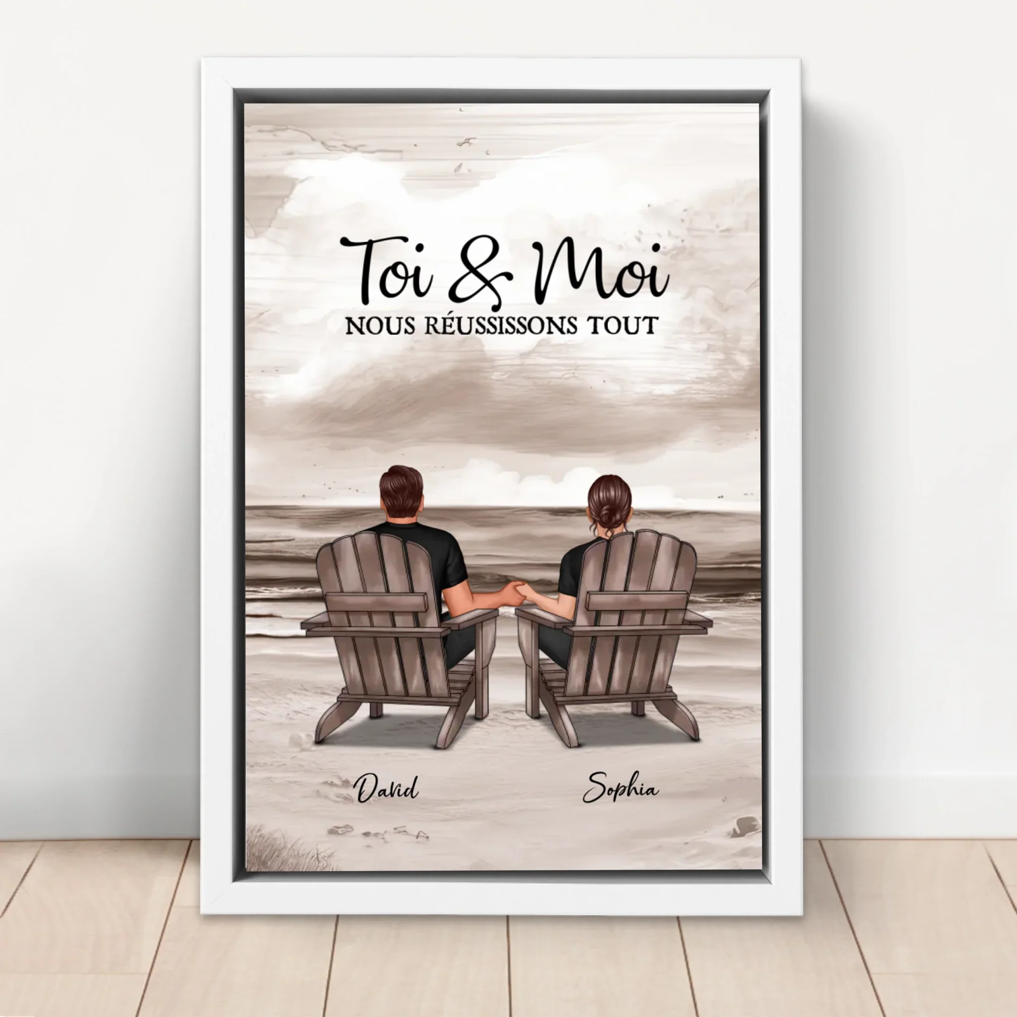 Toile personnalisée – Toi et moi, on gère ça – vertical - Image 6
