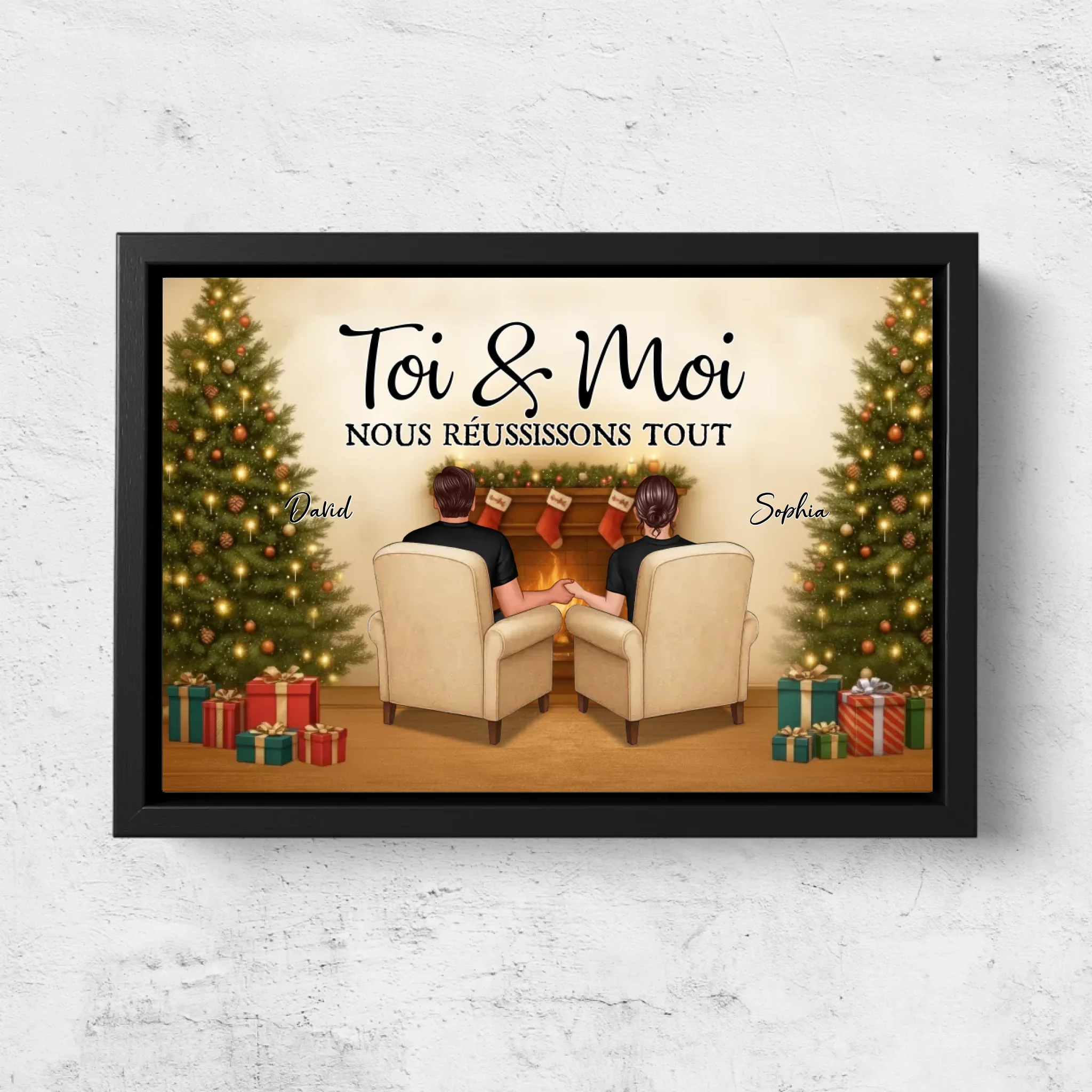 Toile personnalisée – Toi et moi, on gère ce Noël - Image 5