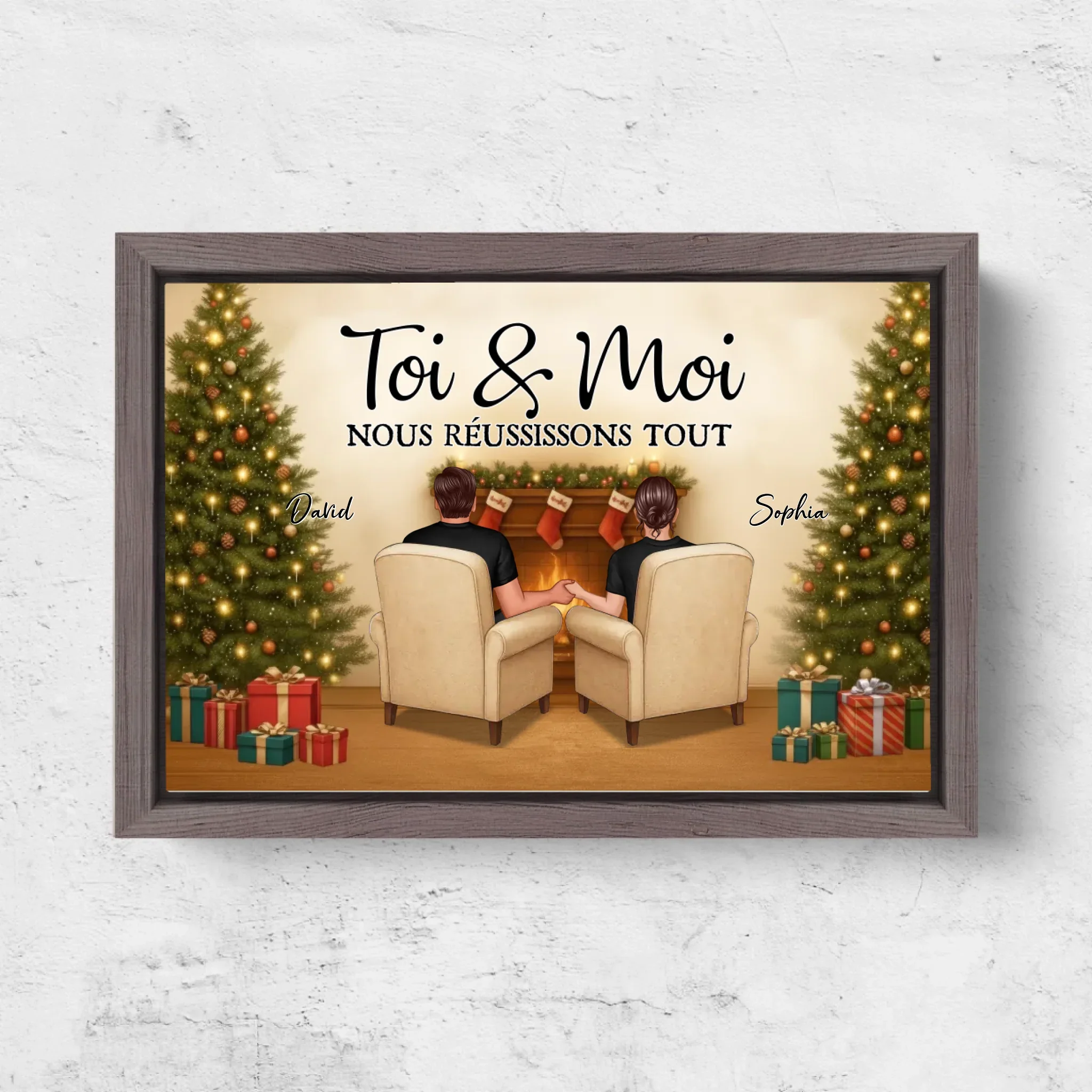 Toile personnalisée – Toi et moi, on gère ce Noël - Image 6