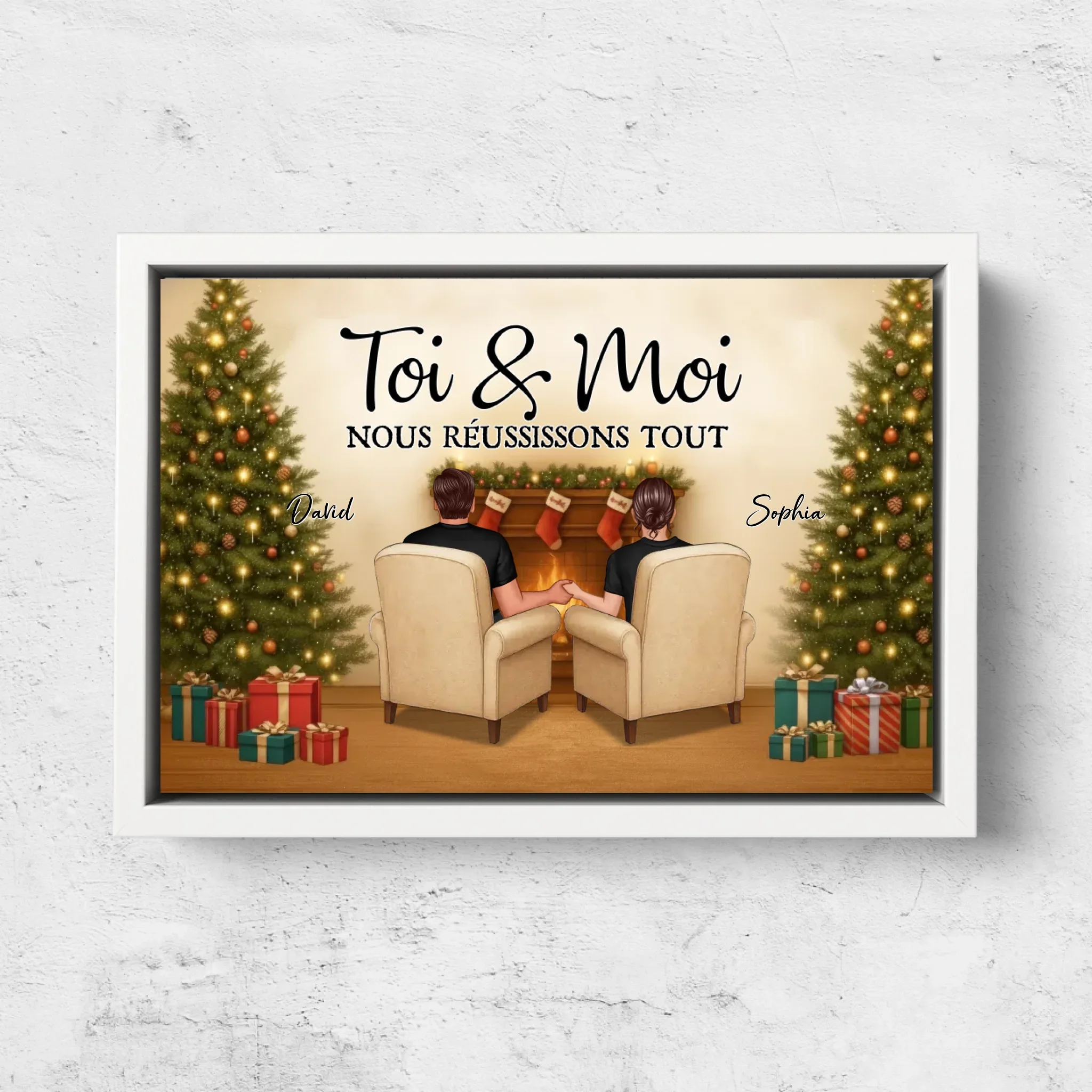 Toile personnalisée – Toi et moi, on gère ce Noël - Image 7