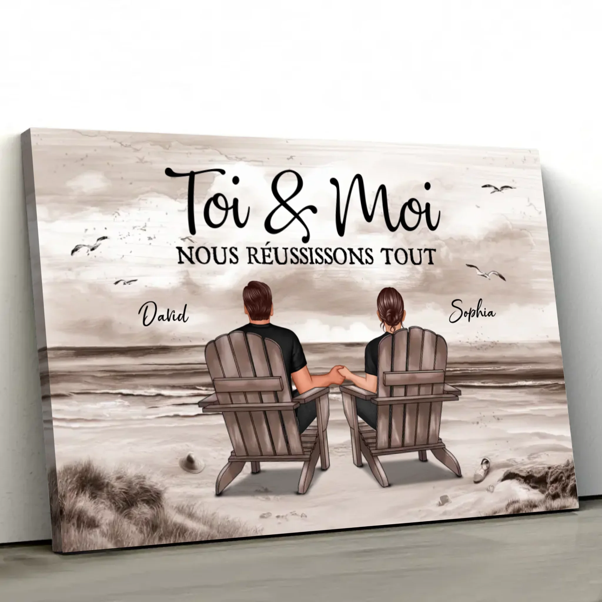 Toile personnalisée “Toi et moi, on peut tout faire” - Image 2
